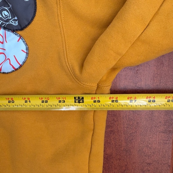 Disney Parks Bambi Pullover Hoodie Womens XL Patch Design Yellow - Picture 7 of 9